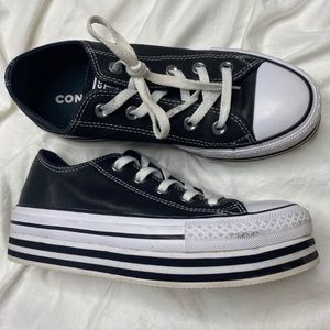 Leather Platform Converse Size 6.5